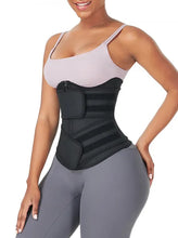 Black Zipper & Double Straps Waist Trainer for Weight Loss