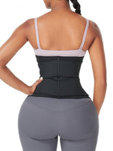 Black Zipper & Double Straps Waist Trainer for Weight Loss