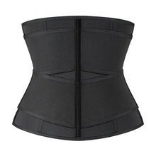 Black Zipper & Double Straps Waist Trainer for Weight Loss