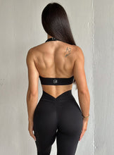 Black V Back Scrunch Butt Leggings for Women Soft High Waisted Booty Tights Workout Gym Yoga Pants