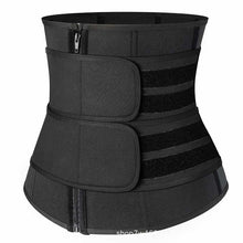 Black Zipper & Double Straps Waist Trainer for Weight Loss